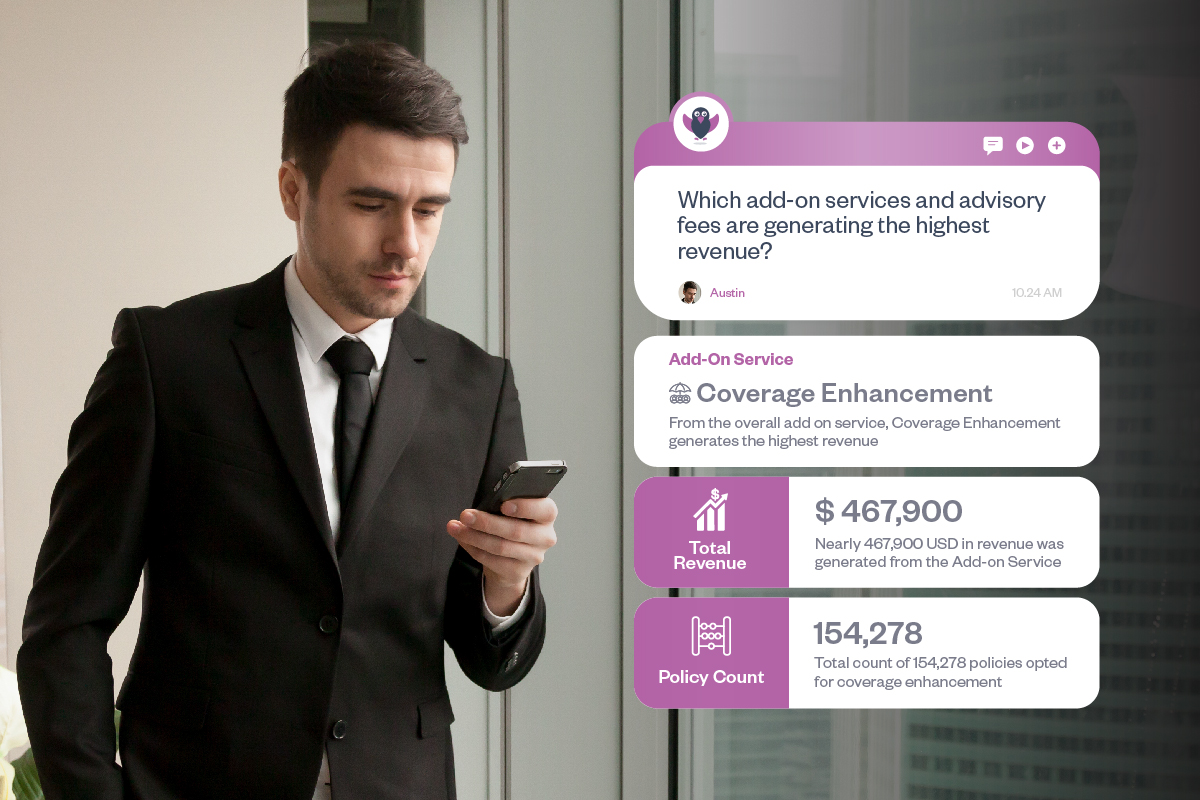 VP - Sales is checking to see if there's any way to increase service revenue by asking "Which add-on services and advisory fees are generating the highest revenue?"